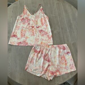 Silky tank and shorts pajama set